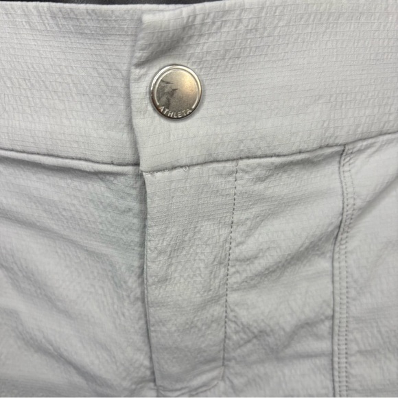 Athleta womens  gray shorts Stretch 4 Zipped Pockets Elastic Waist Athleisure - Picture 3 of 6